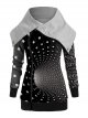 Women's Shift Dress Short Mini Dress - Long Sleeve Polka Dot Print Spring Fall Shirt Collar Casual 2020 Black