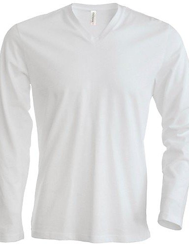 Mens Slim Fit Long Sleeve V Neck T-Shirt