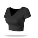Top tight short sleeve v-neck T yoga clothing
