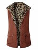 Womens Sherpa Vest Casual Fleece Lightweight Zipper Waistcoat Reversible Sleeveless Outwear Vests With Pockets