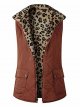 Womens Sherpa Vest Casual Fleece Lightweight Zipper Waistcoat Reversible Sleeveless Outwear Vests With Pockets