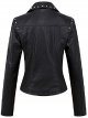 Women's Cool Studded Slim Pu Leather Cropped Biker Jacket